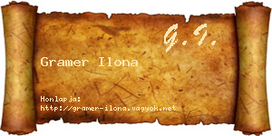 Gramer Ilona névjegykártya